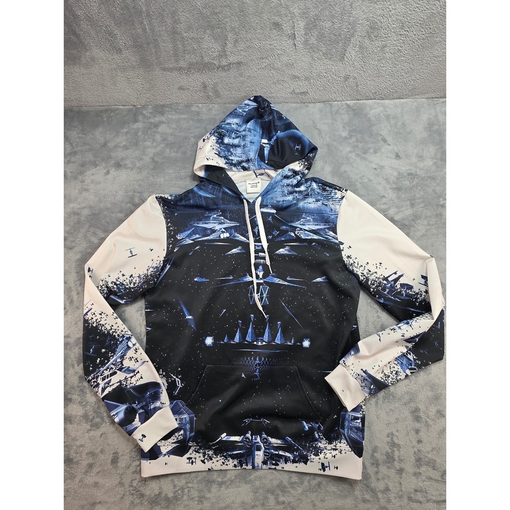 Zootop Bear Star Wars‎ Darth Vader Galaxy All Over Print Hoodie Mens Small